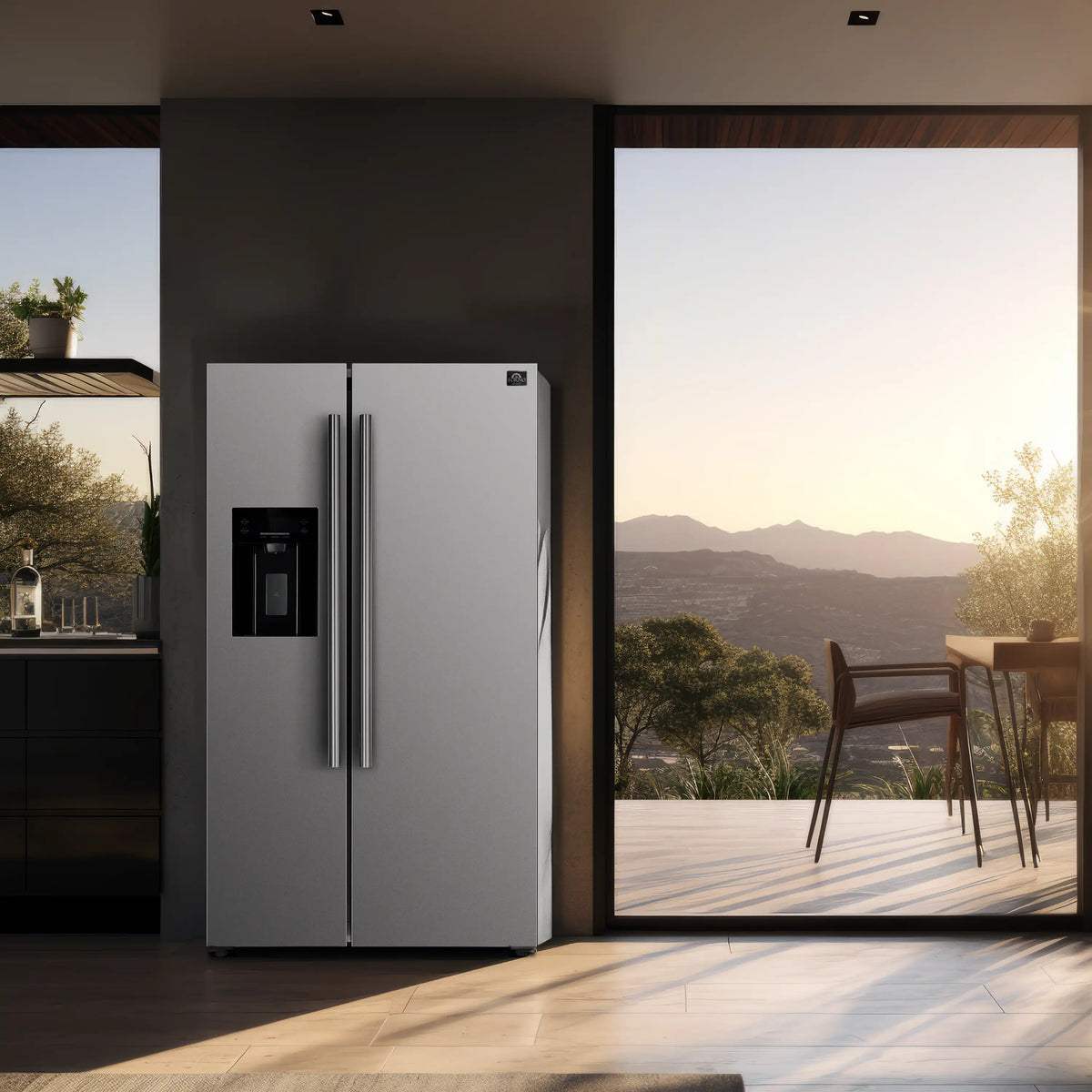 Forno 2-Piece Appliance Package - 30-Inch Electric Range and 36-Inch Side by Side Refrigerator with Water Dispenser in Stainless Steel (FBDL-003-06US)