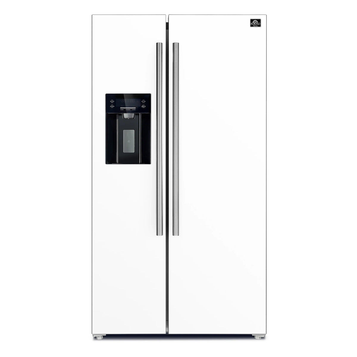 Forno 2-Piece Appliance Package - 30-Inch Electric Range and 36-Inch Side by Side Refrigerator in White with Stainless Steel Trim (FBDL-003-10US)