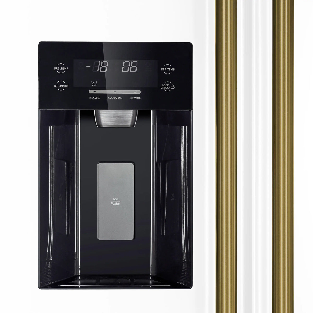Forno Espresso 3-Piece Appliance Package - 30-Inch Induction Range, Refrigerator with Water Dispenser and Dishwasher in White with Antique Brass Trim