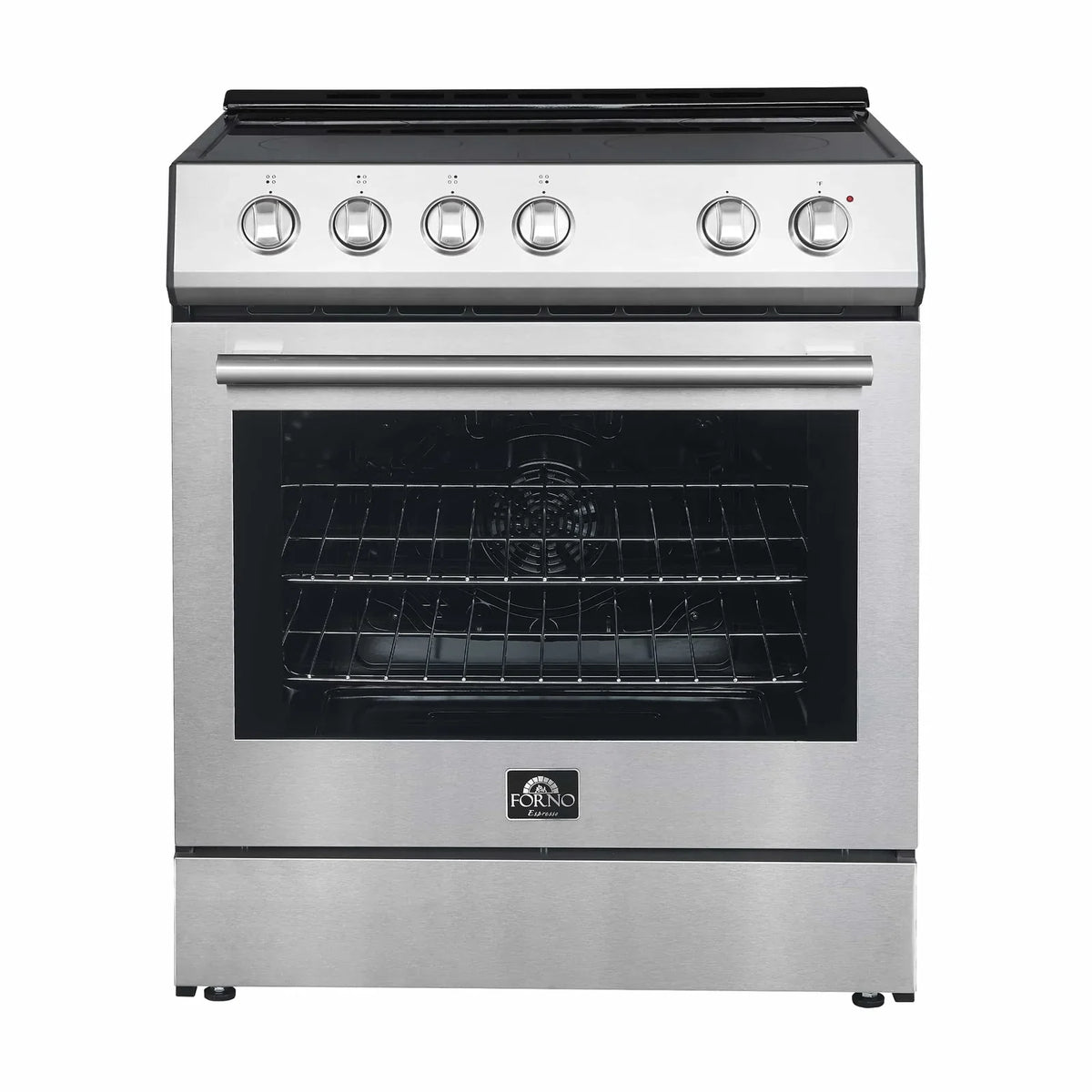 Forno Espresso 3-Piece Appliance Package - 30-Inch Electric Range with 5.0 Cu.Ft. Electric Oven, Refrigerator, and Under Cabinet Range Hood in Stainless Steel (FBDL-001-01US)