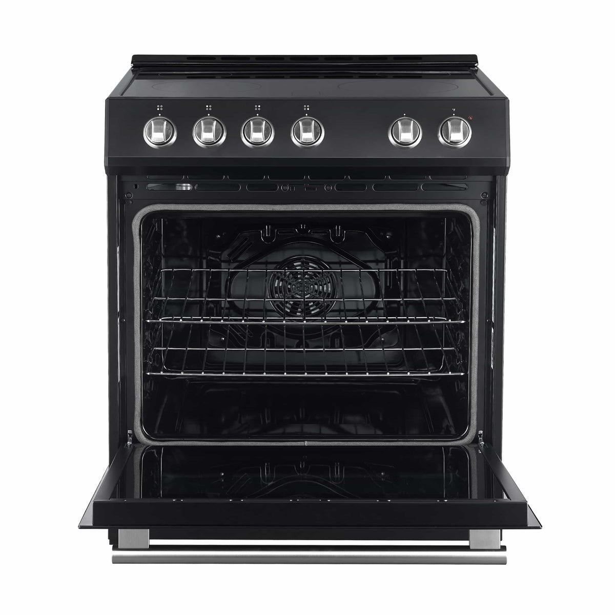 Forno 2-Piece Appliance Package - 30-Inch Electric Range and 36-Inch French Door Refrigerator in Black with Stainless Steel Trim (FBDL-003-13US)