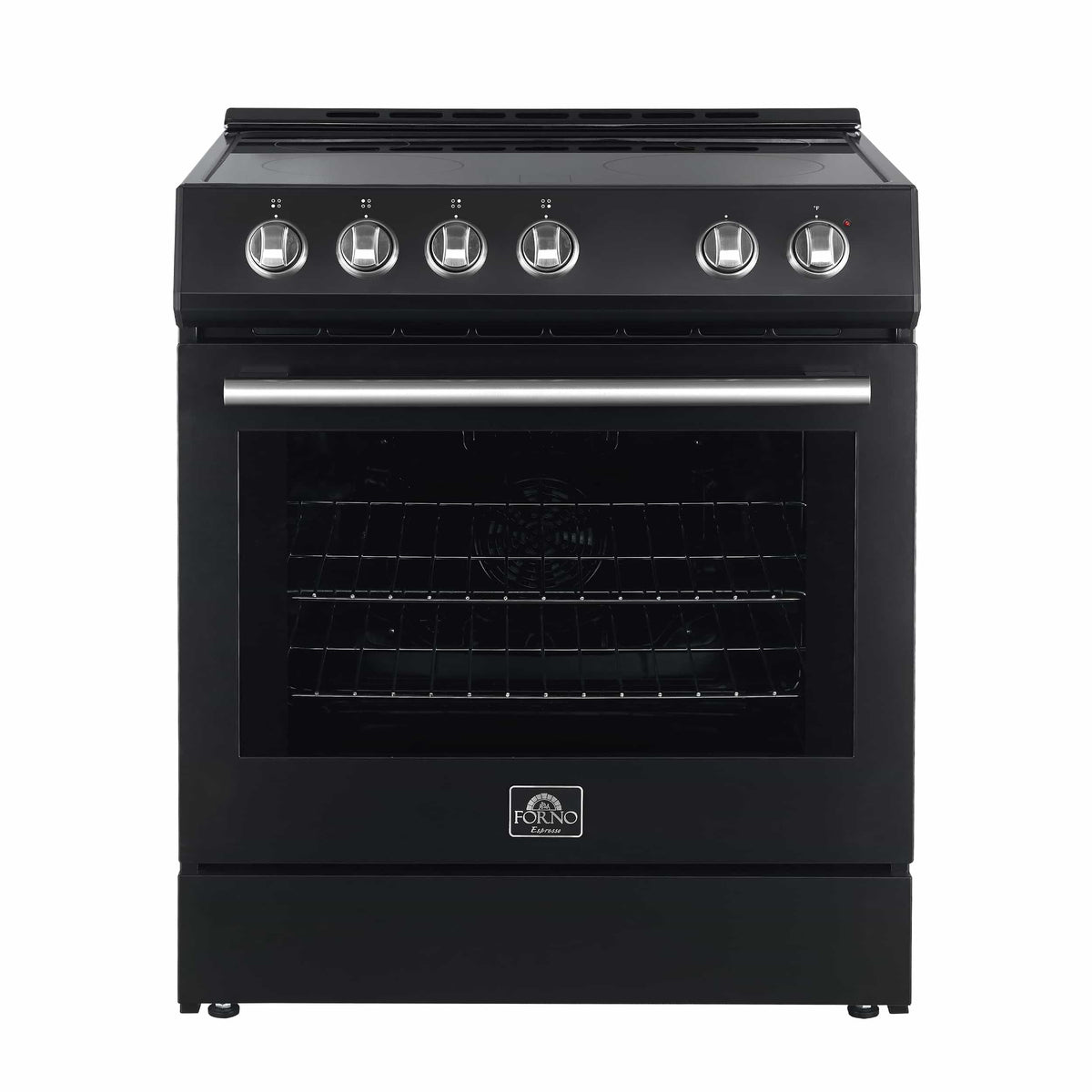 Forno 2-Piece Appliance Package - 30-Inch Electric Range and 36-Inch French Door Refrigerator in Black with Stainless Steel Trim (FBDL-003-13US)