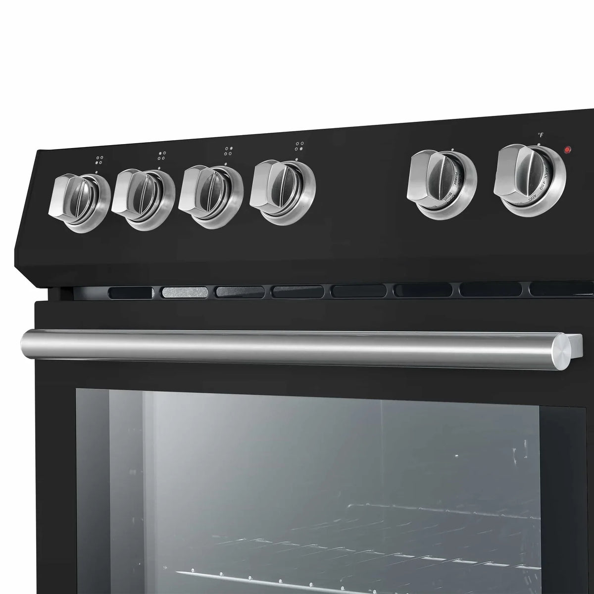 Forno Espresso 2-Piece Appliance Package - 30-Inch Electric Range with 5.0 Cu.Ft. Electric Oven and Under Cabinet Range Hood in Black with Stainless Steel Trim (FBDL-002-02US)