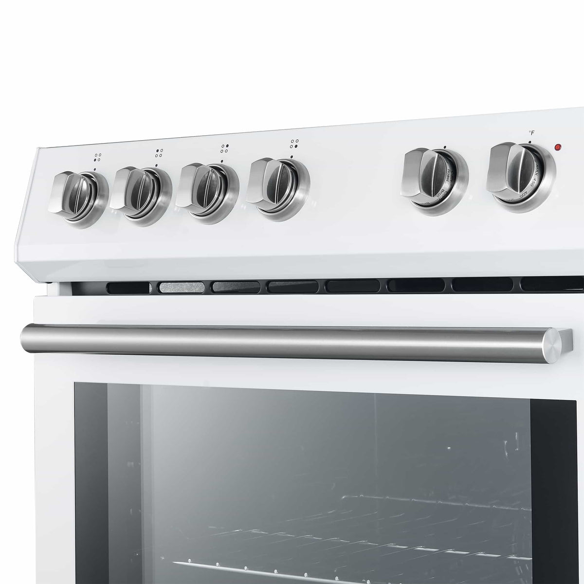 Forno 2-Piece Appliance Package - 30-Inch Electric Range and 30-Inch Refrigerator in White with Stainless Steel Trim (FBDL-003-11US)