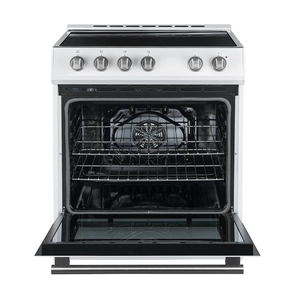 Forno 2-Piece Appliance Package - 30-Inch Electric Range and 31-Inch Refrigerator, Left Hinge in White with Stainless Steel Trim (FBDL-003-08US)