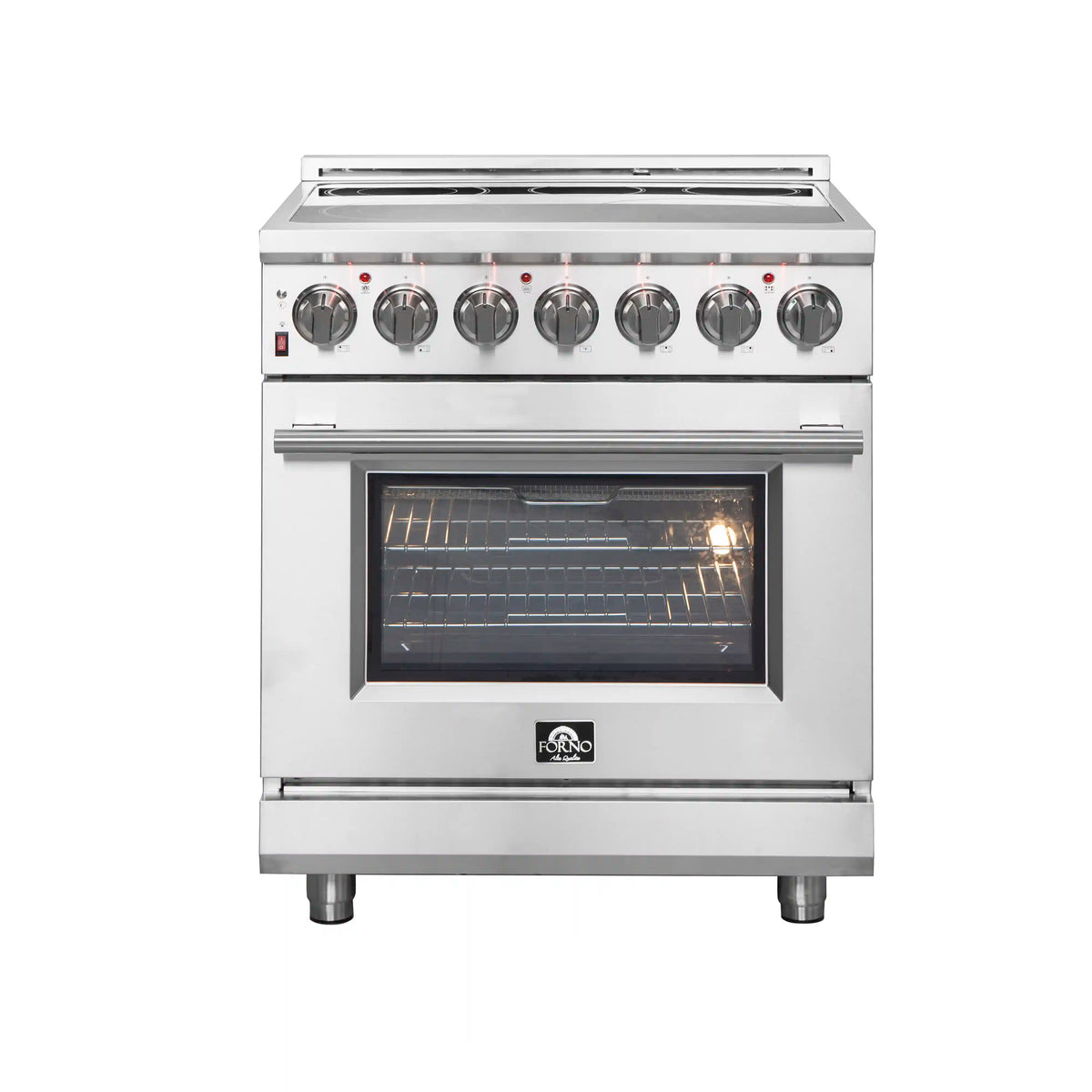Forno 2-Piece Appliance Package - 30-Inch Electric Range and 30-Inch French Door Refrigerator in Stainless Steel (FBDL-013-05CAUS)