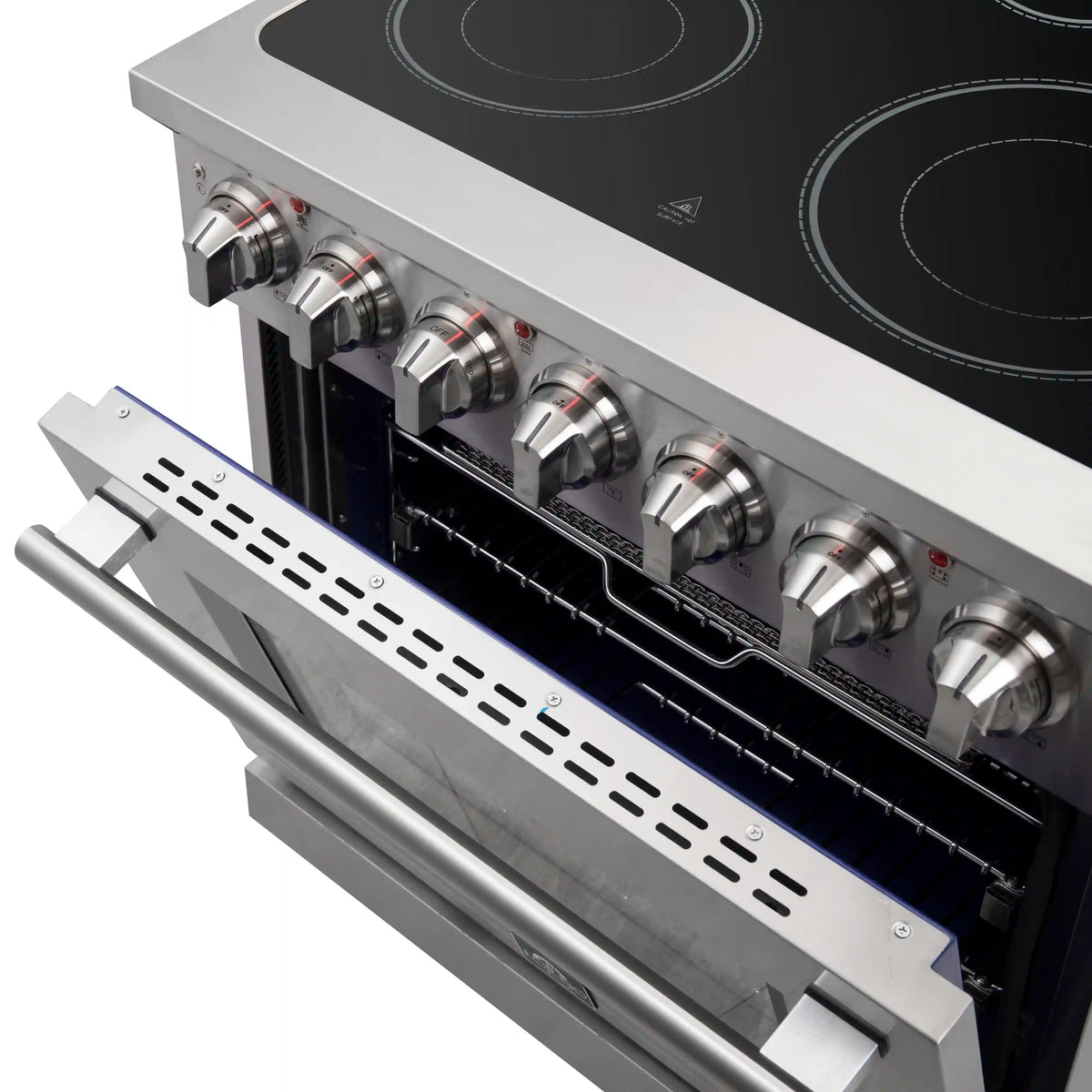Forno 2-Piece Appliance Package - 30-Inch Electric Range and 31-Inch Refrigerator, Right Hinge in Stainless Steel (FBDL-013-01CAUS)