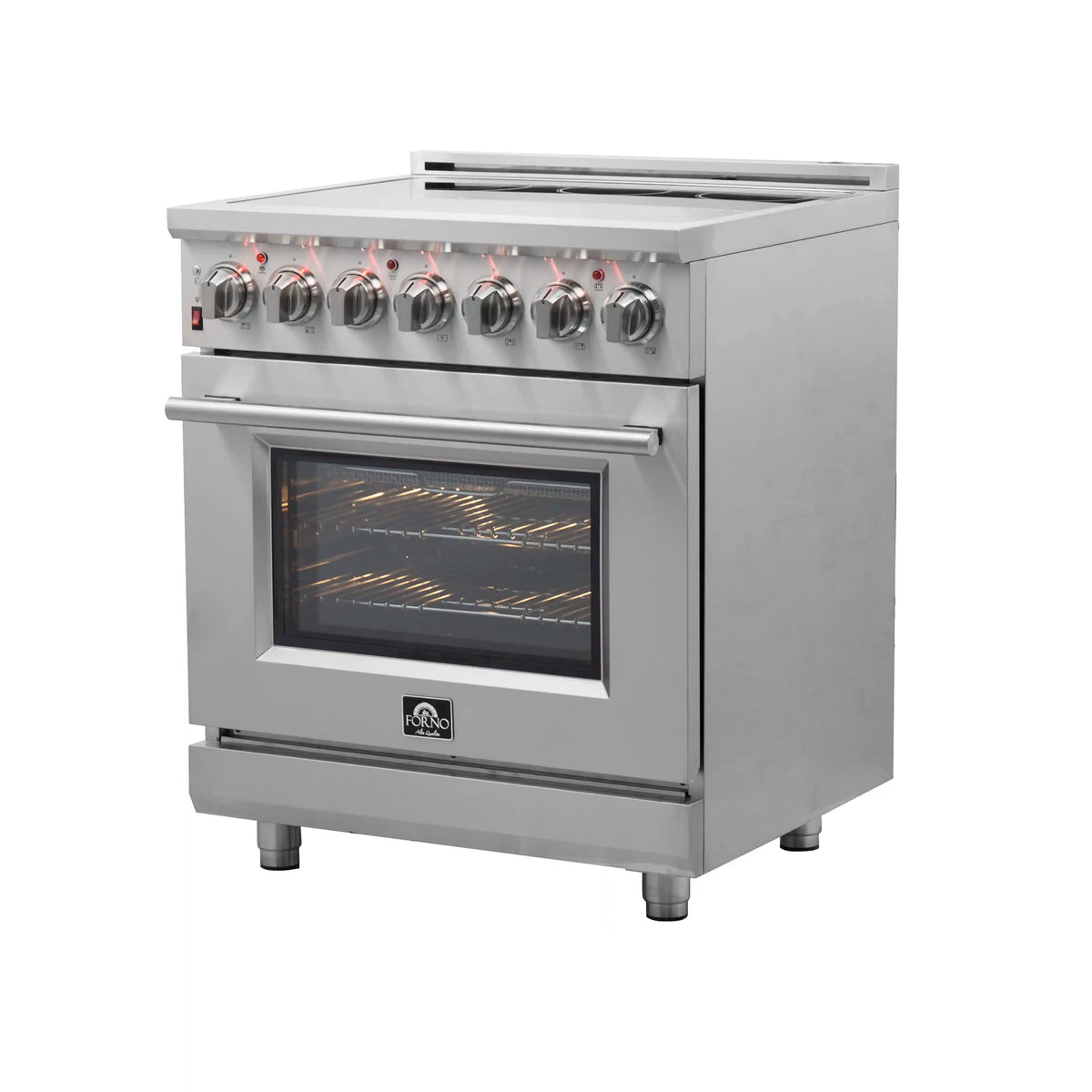 Forno 2-Piece Appliance Package - 30-Inch Electric Range and 30-Inch French Door Refrigerator in Stainless Steel (FBDL-013-05CAUS)