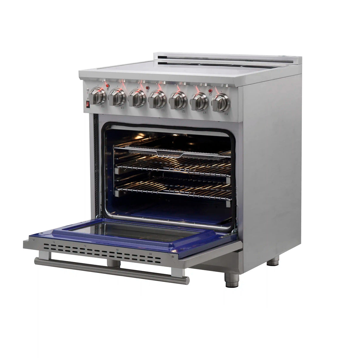 Forno 2-Piece Appliance Package - 30-Inch Electric Range and 30-Inch French Door Refrigerator in Stainless Steel (FBDL-013-05CAUS)