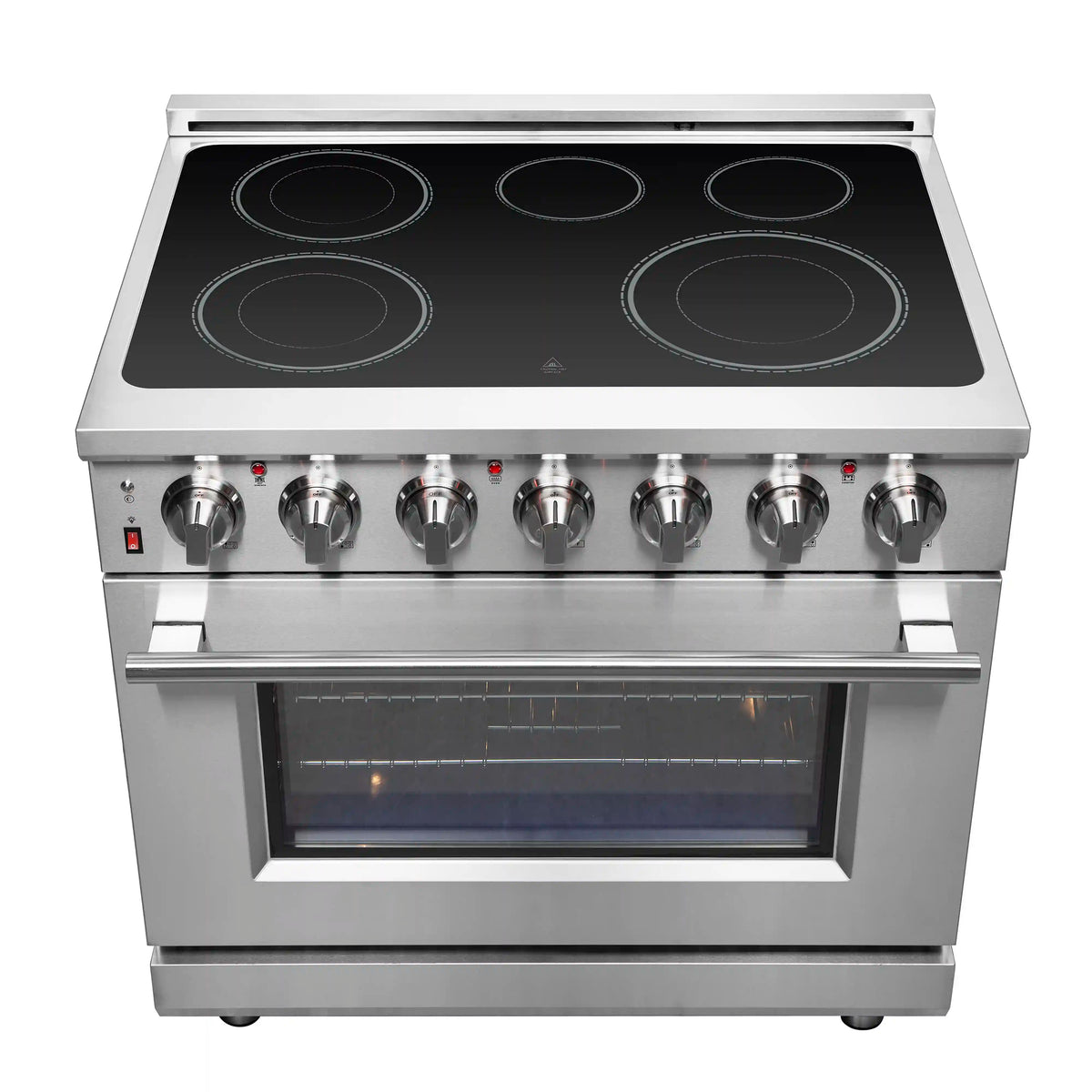 Forno 2-Piece Appliance Package - 36-Inch Electric Range and 31-Inch Refrigerator, Left Hinge in Stainless Steel (FBDL-013-07CAUS)