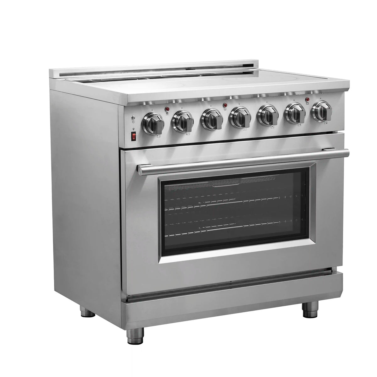 Forno 2-Piece Appliance Package - 36-Inch Electric Range and 31-Inch Refrigerator, Left Hinge in Stainless Steel (FBDL-013-07CAUS)
