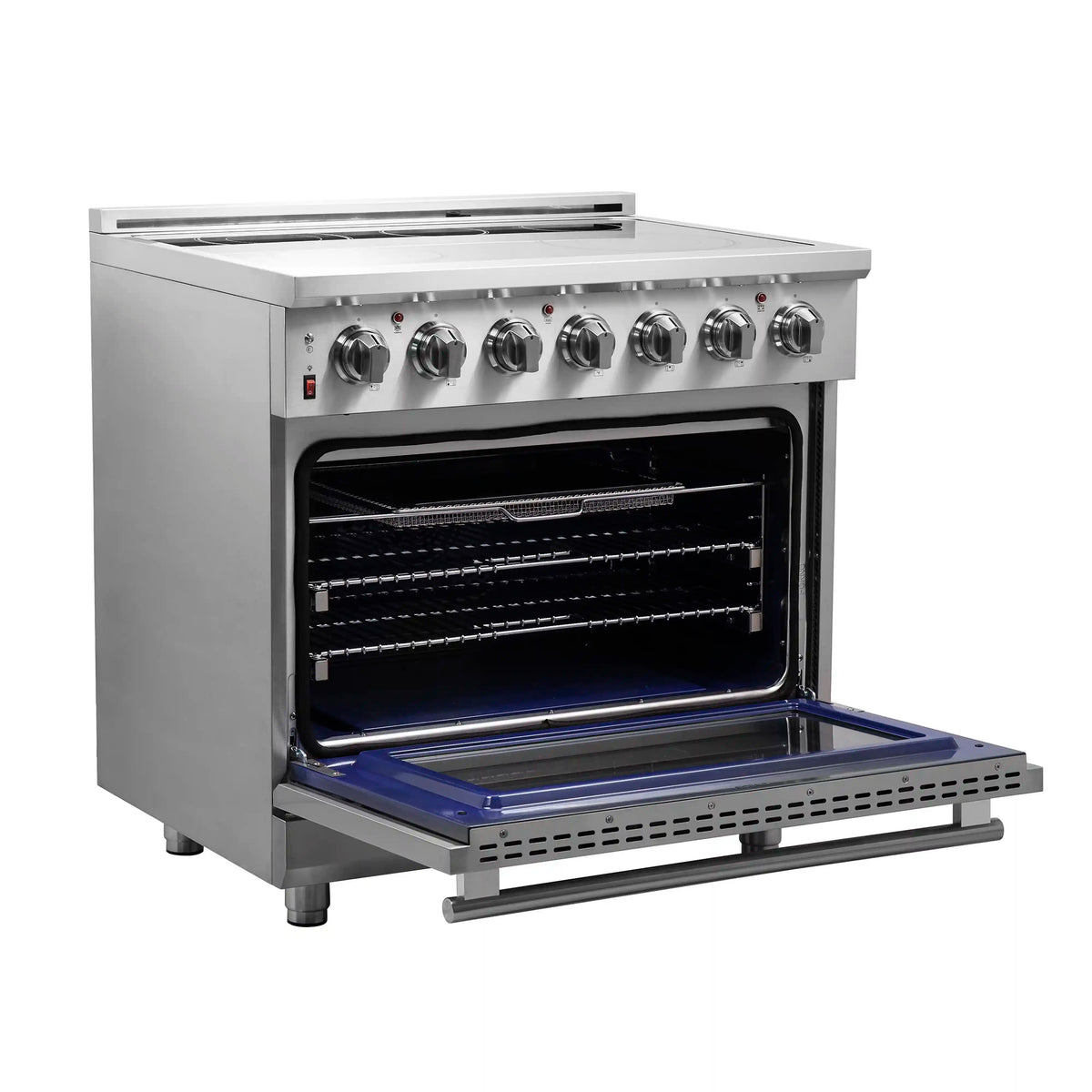 Forno 2-Piece Appliance Package - 36-Inch Electric Range and 36-Inch Side by Side Refrigerator with Water Dispenser in Stainless Steel (FBDL-013-09CAUS)