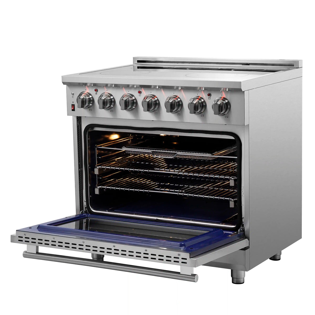 Forno 2-Piece Appliance Package - 36-Inch Electric Range and 36-Inch French Door Refrigerator in Stainless Steel (FBDL-013-08CAUS)