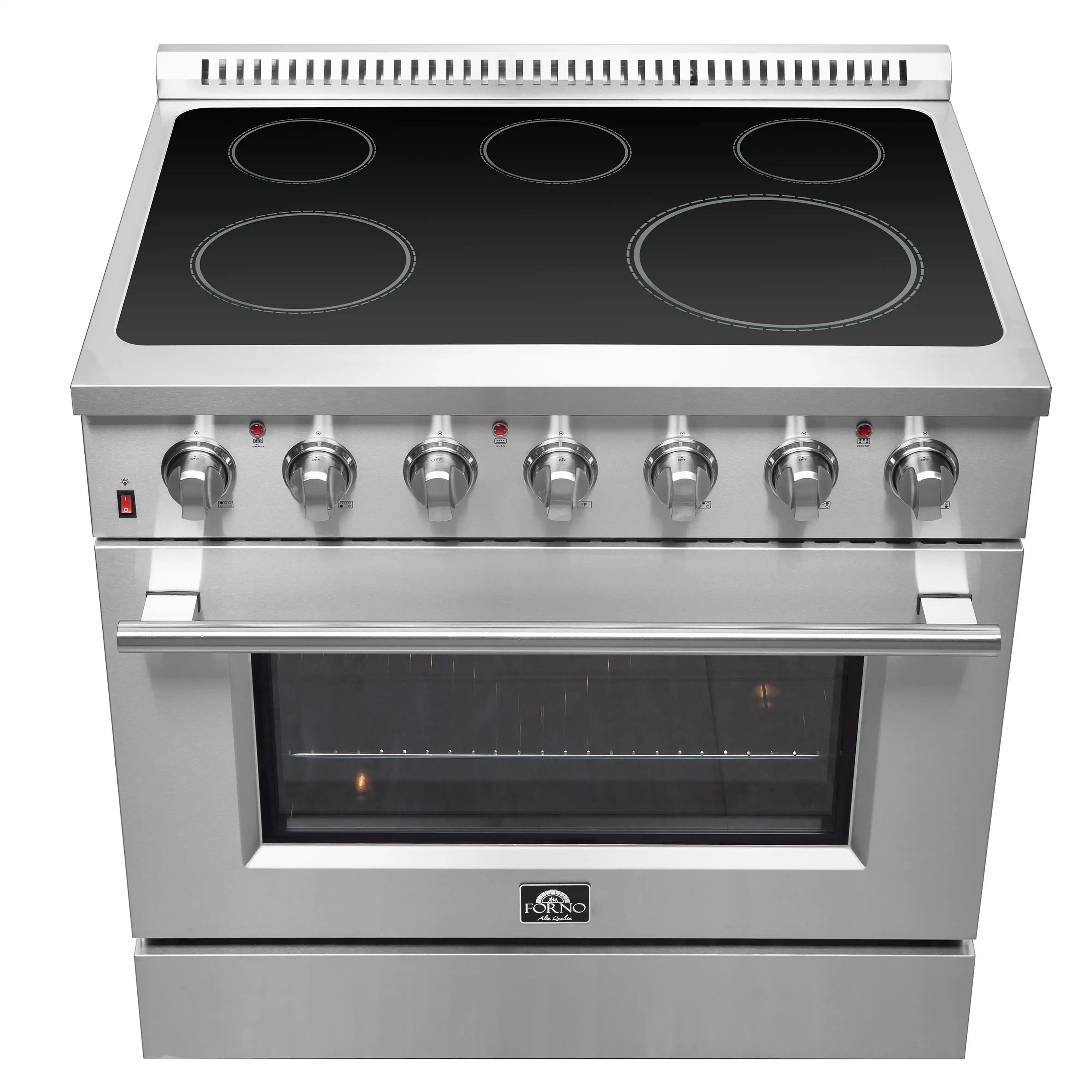 Forno Galiano 36-Inch Electric Range with Convection Oven in Stainless Steel (FFSEL6083-36)