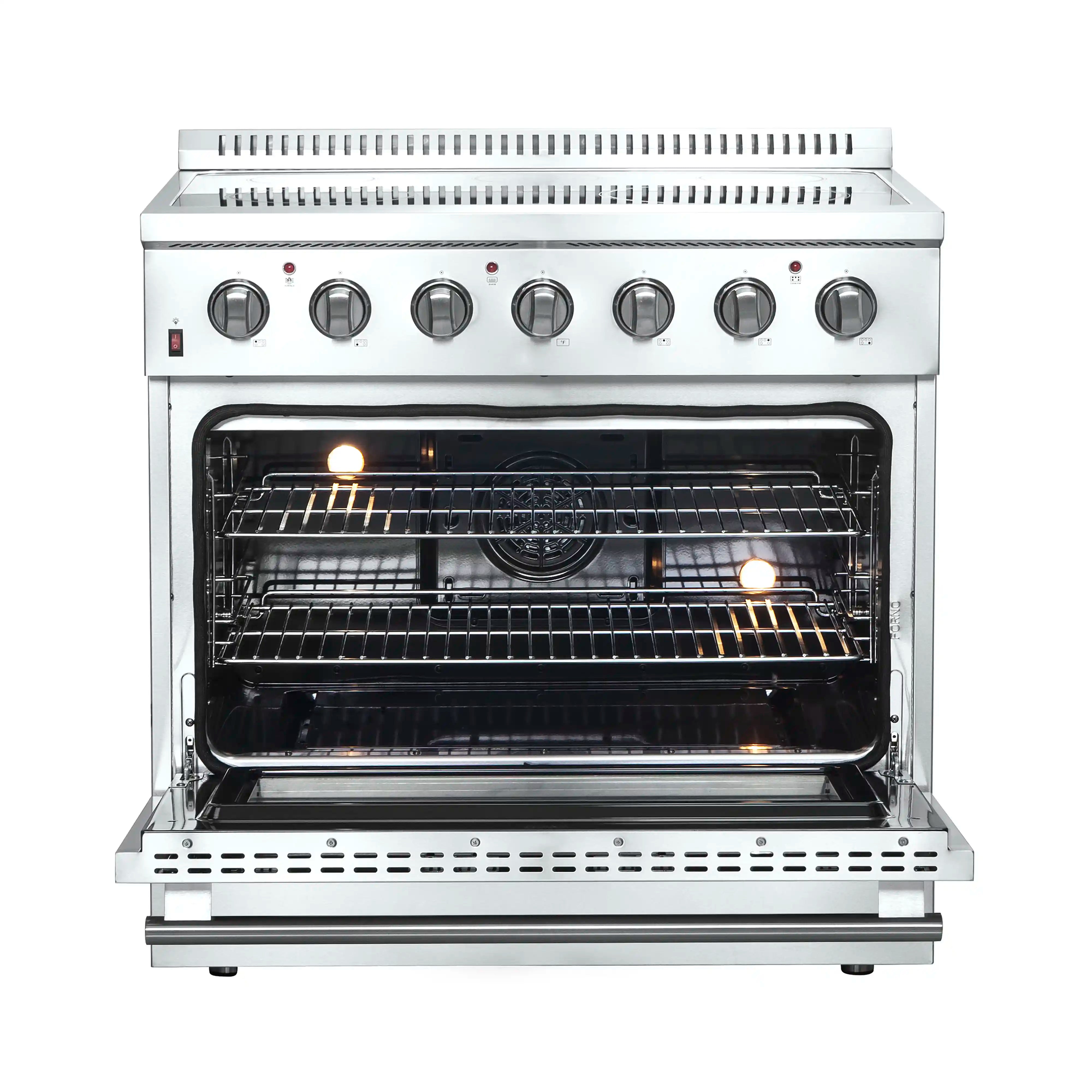 Forno Galiano 36-Inch Electric Range with Convection Oven in Stainless Steel (FFSEL6083-36)