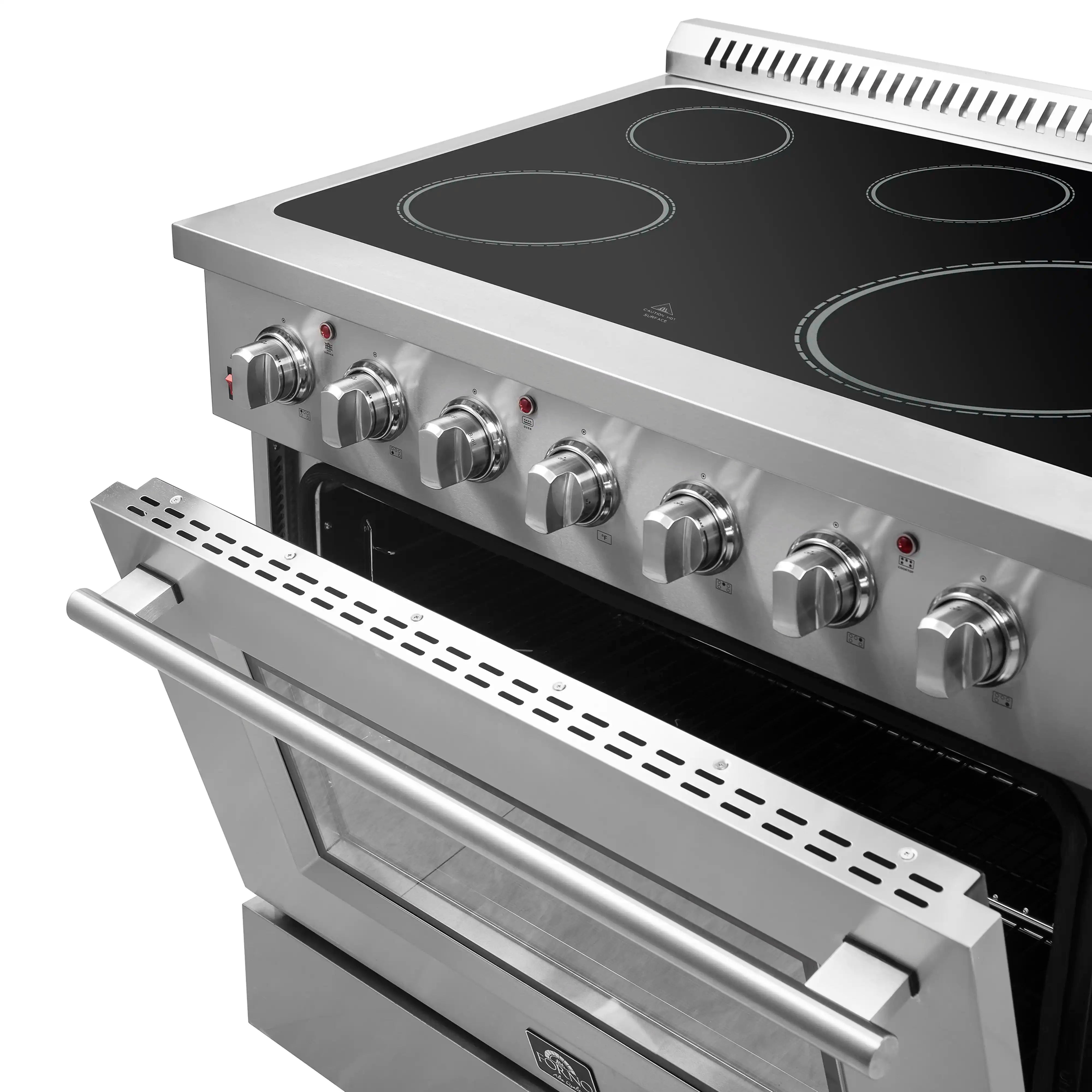 Forno Galiano 36-Inch Electric Range with Convection Oven in Stainless Steel (FFSEL6083-36)