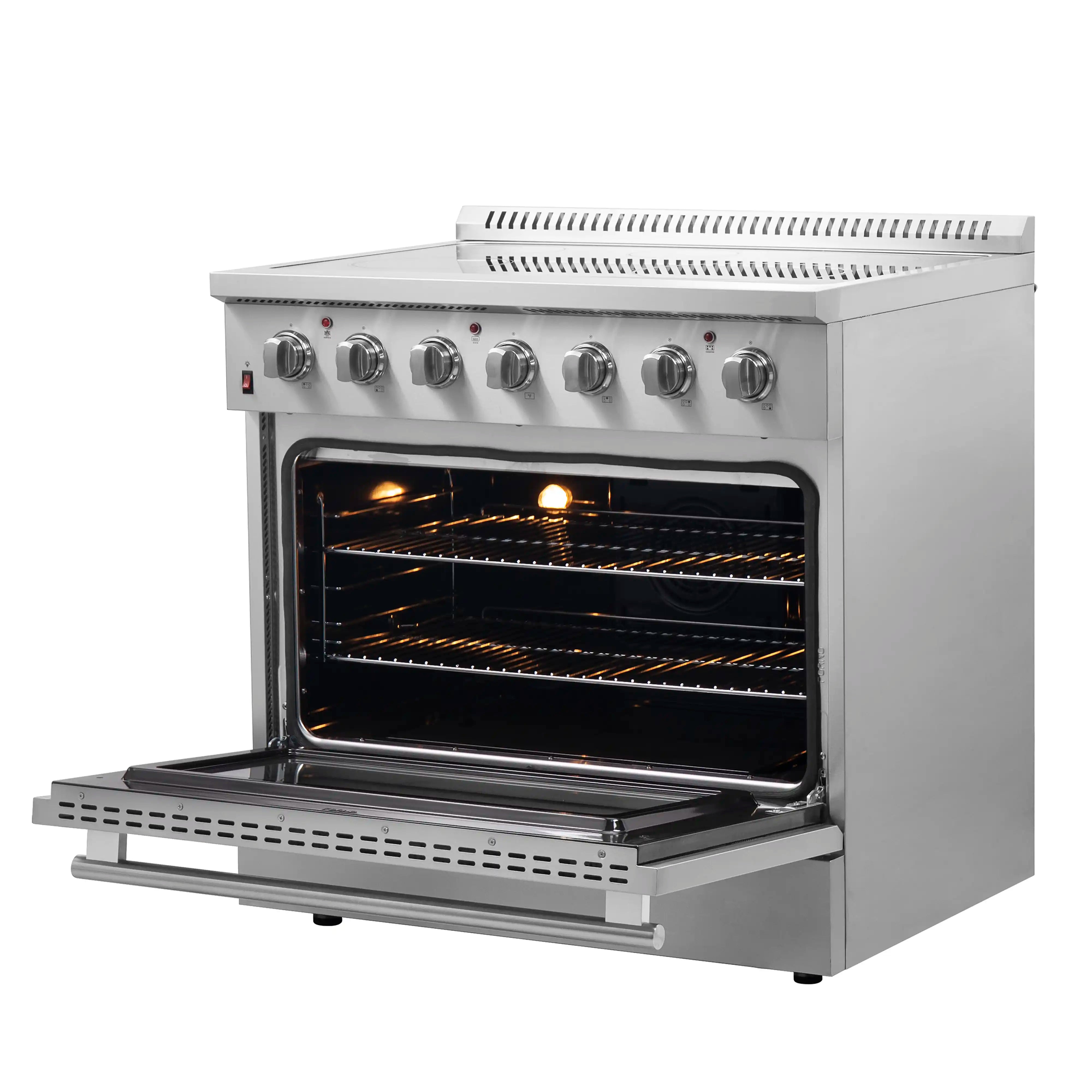 Forno Galiano 36-Inch Electric Range with Convection Oven in Stainless Steel (FFSEL6083-36)