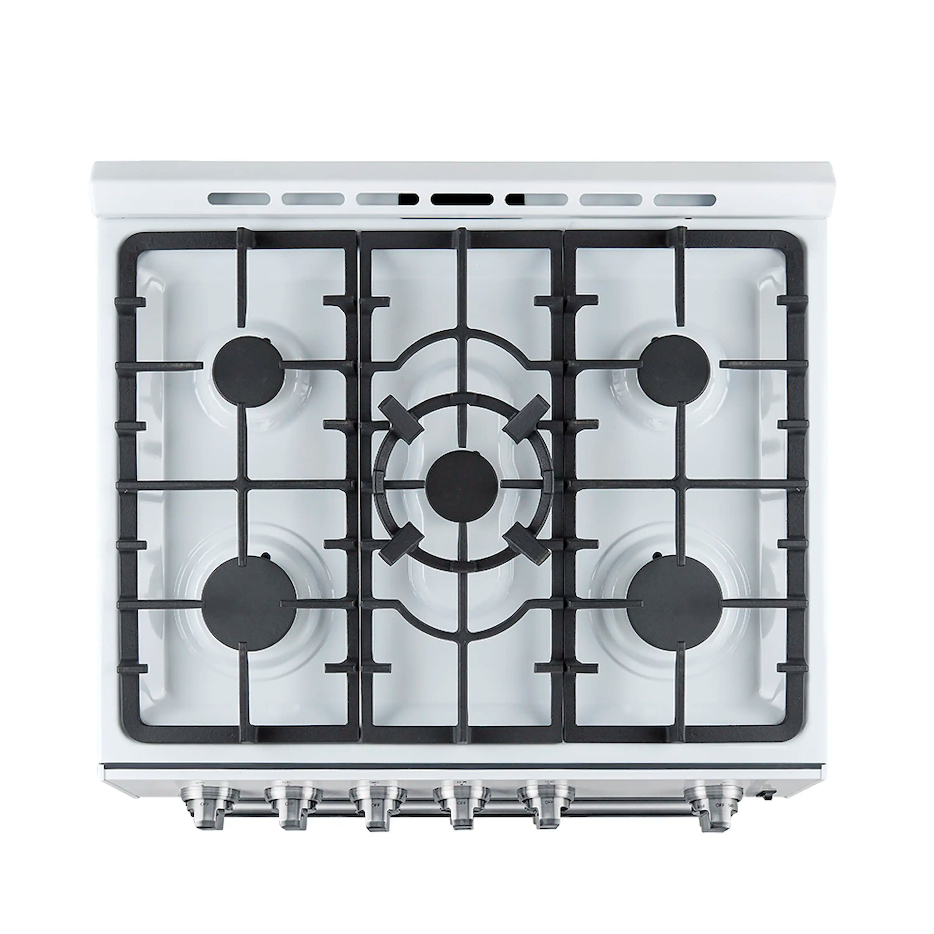 Forno Leonardo Espresso 30-Inch Gas Range in White with Antique Brass Trim (FFSGS1116-30WHT)
