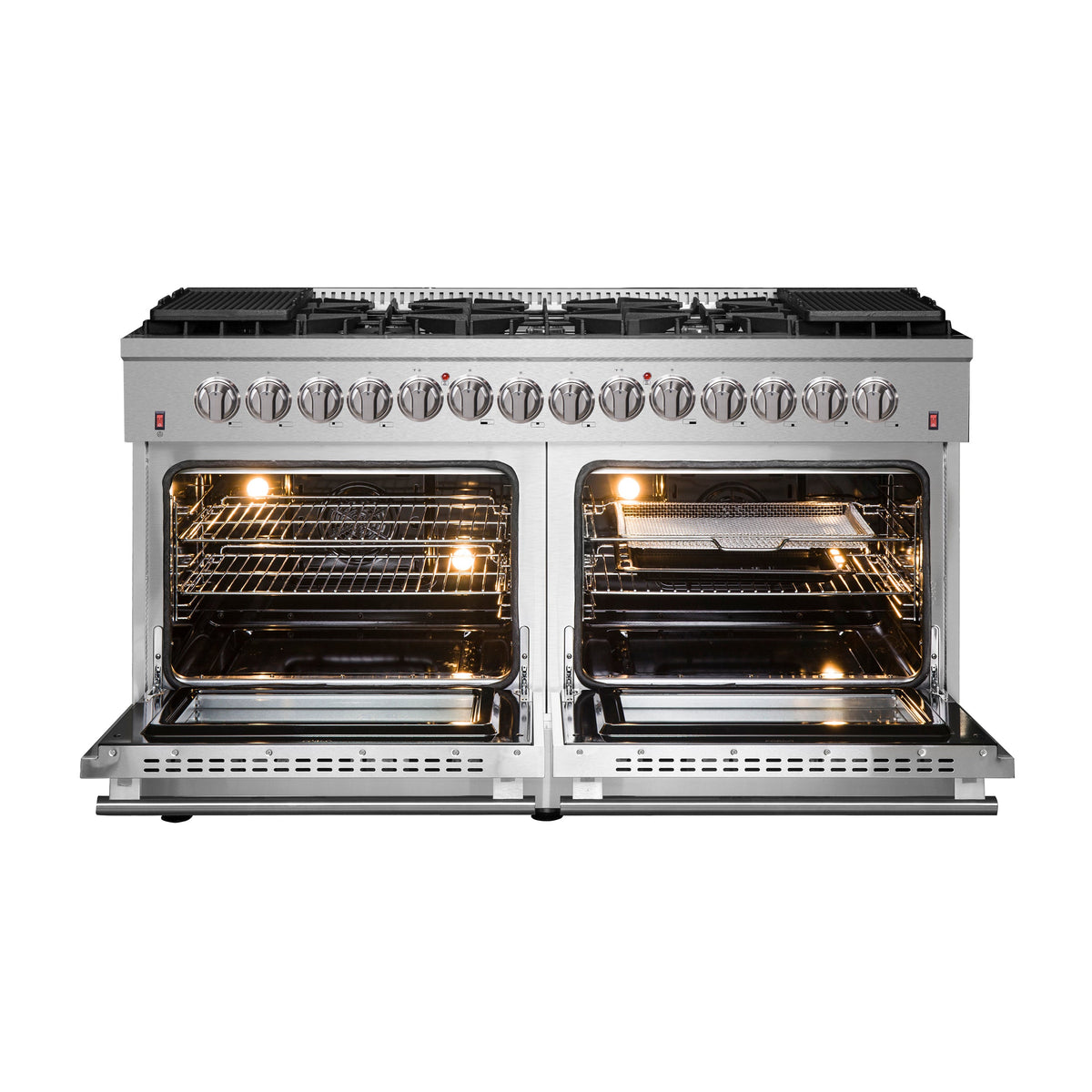 Forno Galiano 60-inch dual fuel range FFSGS6156-60 - front open