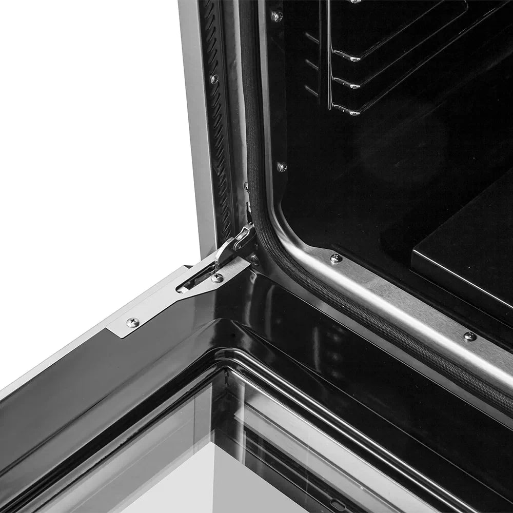 FORNO 2-Piece Appliance Package- 30-Inch Gas Range and 33-Inch Side-by-Side Refrigerator in Stainless Steel (FBDL-021-01CAUS)