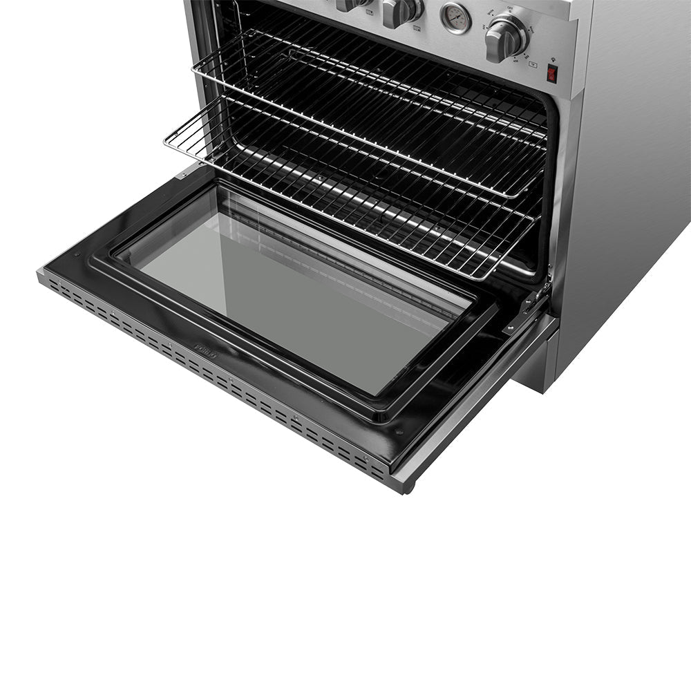 FORNO 2-Piece Appliance Package- 36-Inch Gas Range and 36-Inch Refrigerator with Water Dispenser in Stainless Steel (FBDL-021-03CAUS)