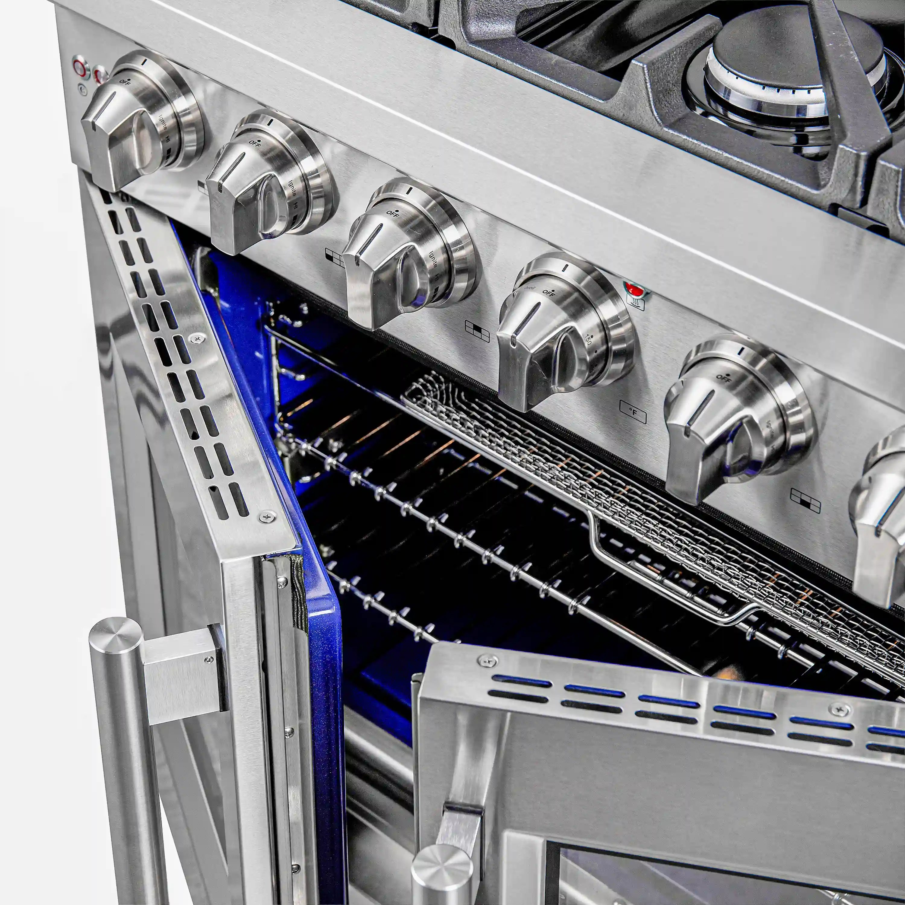 Forno Massimo 36-Inch French Door Gas Range in Stainless Steel (FFSGS6439-36)