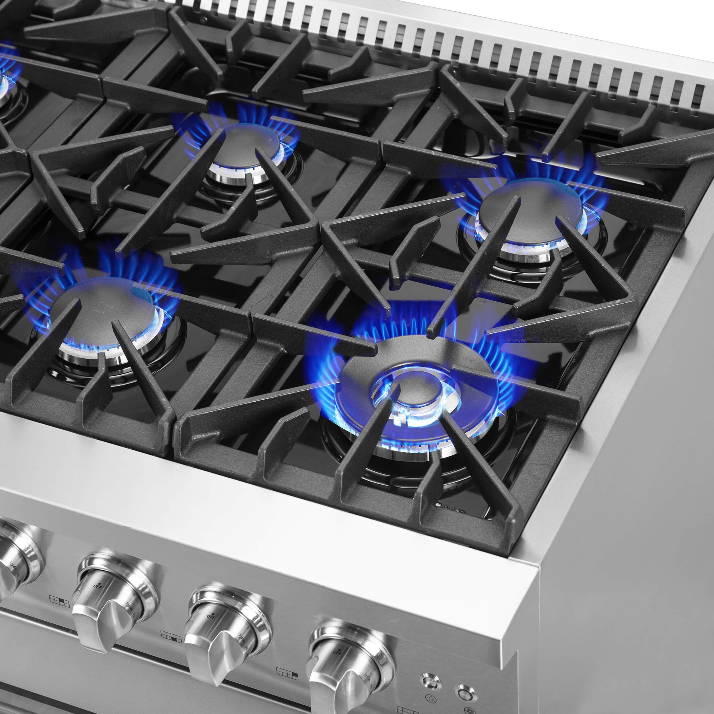 Forno 48-Inch Galiano Gas Range with 8 Gas Burners, 107,000 BTUs, & French Door Gas Oven in Stainless Steel (FFSGS6444-48)