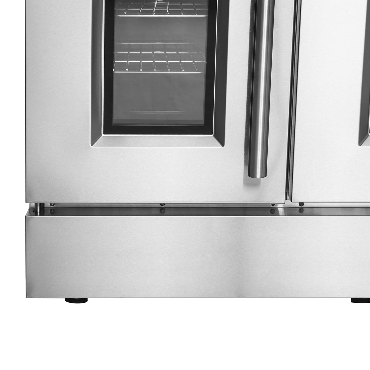 Forno 5-Piece Appliance Package - 48-inch Gas Range, Hood, Refrigerator, Dishwasher and 24-Inch Microwave Oven in Stainless Steel