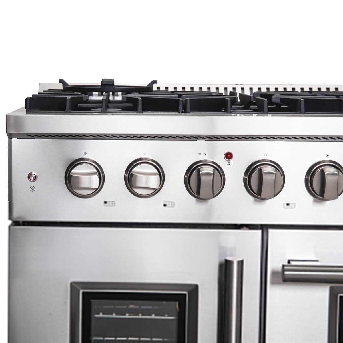 Forno 5-Piece Appliance Package - 48-inch Gas Range, Hood, Refrigerator, Dishwasher and 30-Inch Microwave Drawer in Stainless Steel