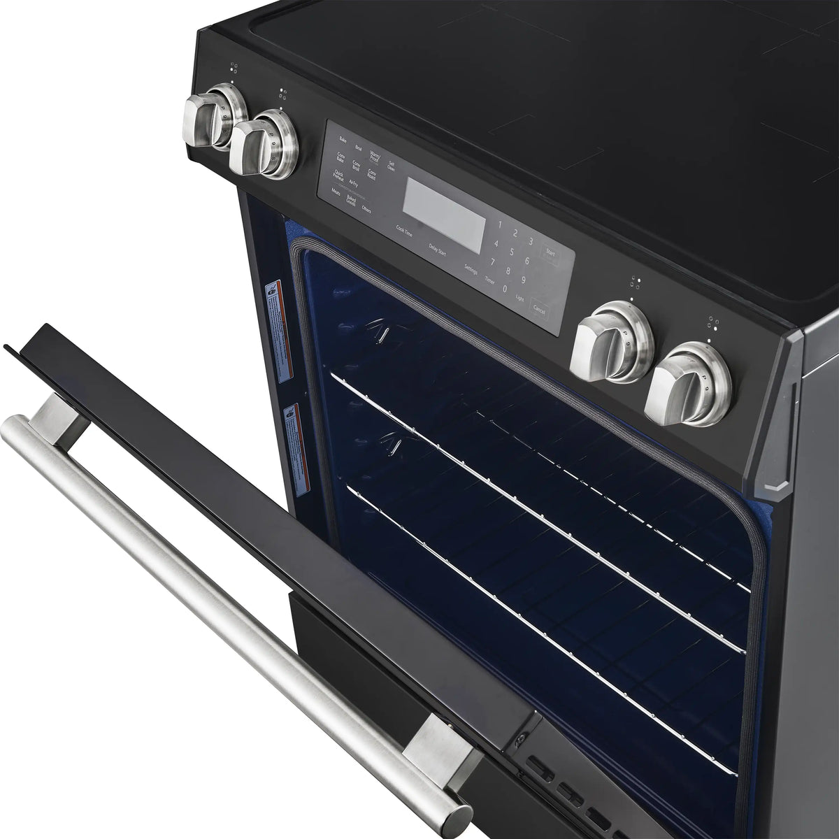 Forno 2-Piece Appliance Package - 30-Inch Induction Range and 36-Inch French Door Refrigerator in Black with Stainless Steel Trim (FBDL-015-13CAUS)