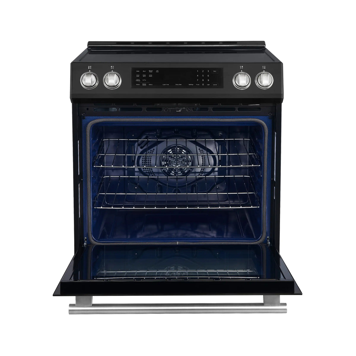 Forno 2-Piece Appliance Package - 30-Inch Induction Range and 31-Inch Bottom Freezer Door Refrigerator in Black with Stainless Steel Trim (FBDL-015-12CAUS)