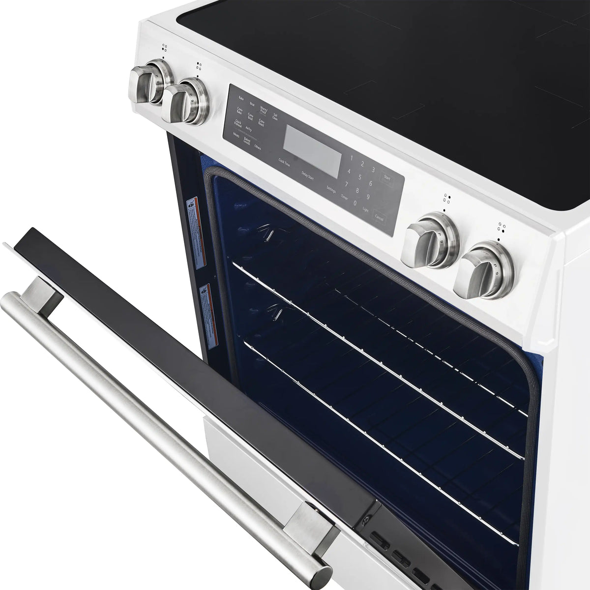 Forno 2-Piece Appliance Package - 30-Inch Induction Range and 36-Inch French Door Refrigerator in White with Stainless Steel Trim (FBDL-015-08CAUS)