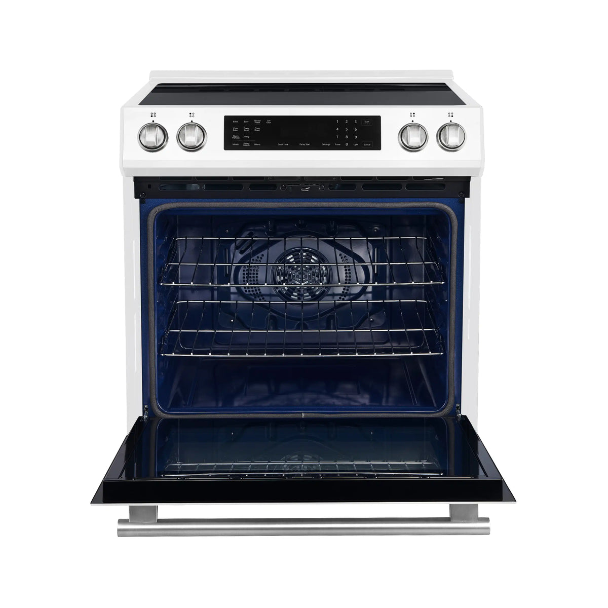 Forno 2-Piece Appliance Package - 30-Inch Induction Range and 31-Inch Refrigerator, Left Hinge in White with Stainless Steel Trim (FBDL-015-07CAUS)