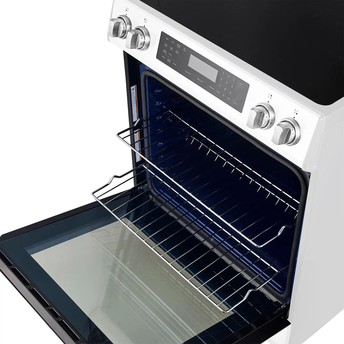 Forno 2-Piece Appliance Package - 30-Inch Induction Range and 31-Inch Refrigerator, Left Hinge in White with Stainless Steel Trim (FBDL-015-07CAUS)