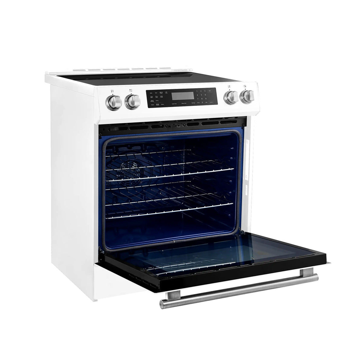 Forno 2-Piece Appliance Package - 30-Inch Induction Range and 36-Inch Side by Side Refrigerator with Water Dispenser in White with Stainless Steel Trim (FBDL-015-09CAUS)