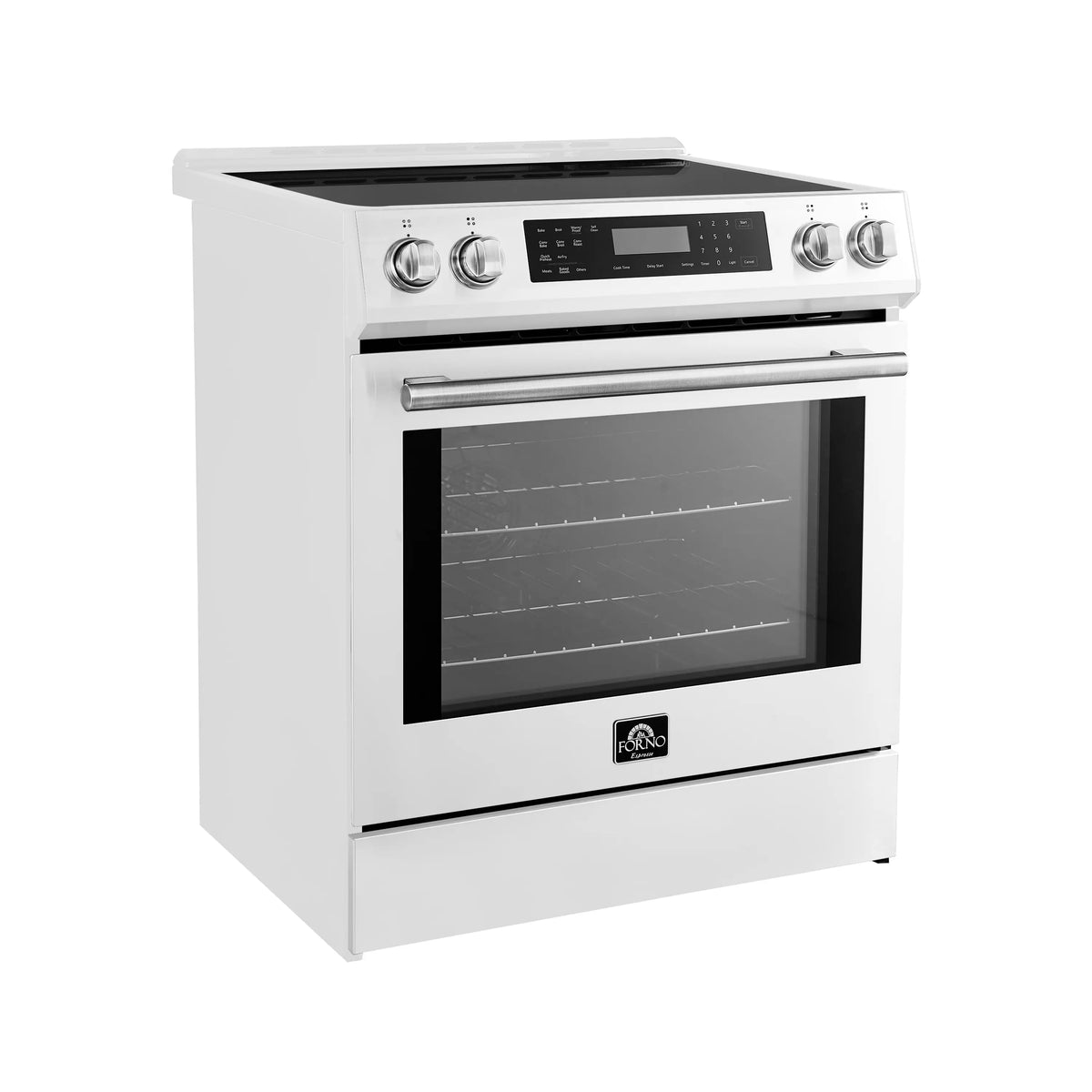 Forno 2-Piece Appliance Package - 30-Inch Induction Range and 36-Inch Side by Side Refrigerator with Water Dispenser in White with Stainless Steel Trim (FBDL-015-09CAUS)