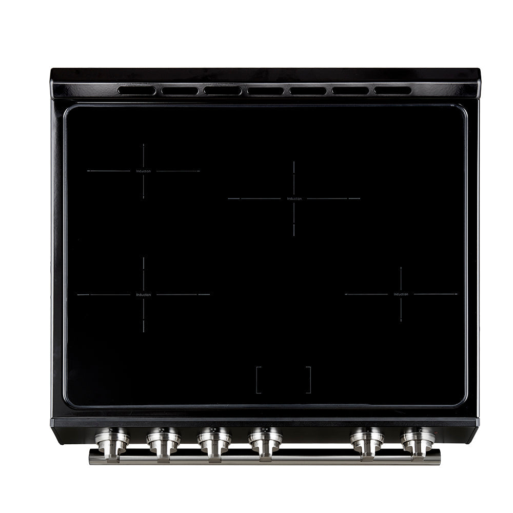 Forno 2-Piece Appliance Package - 30-Inch Slide-In Induction Range and 30-Inch French Door Refrigerator in Black with Stainless Steel Trim (FBDL-014-15CAUS)