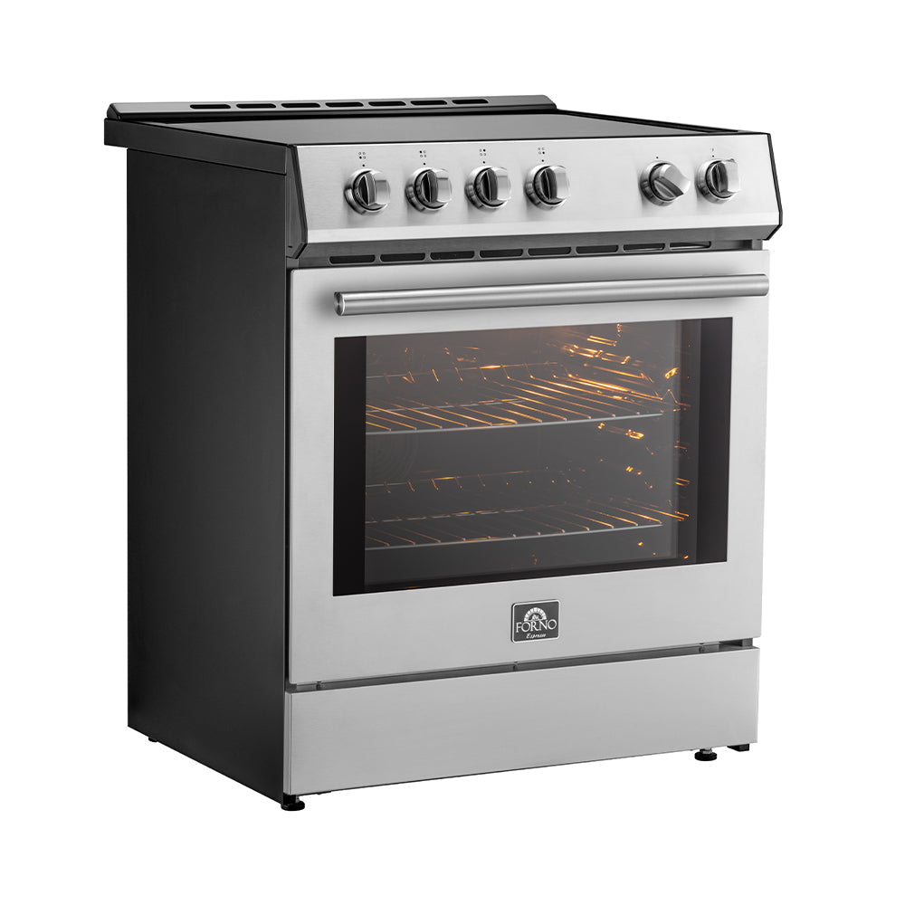 Forno 2-Piece Appliance Package - 30-Inch Induction Range and 31-Inch Refrigerator, Left Hinge in Stainless Steel (FBDL-014-02CAUS)