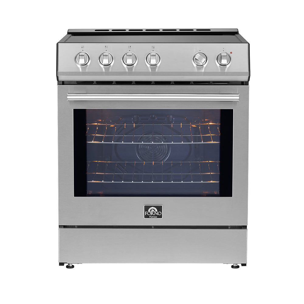 Forno 2-Piece Appliance Package - 30-Inch Induction Range and 36-Inch Side by Side Refrigerator with Water Dispenser in Stainless Steel (FBDL-014-04CAUS)