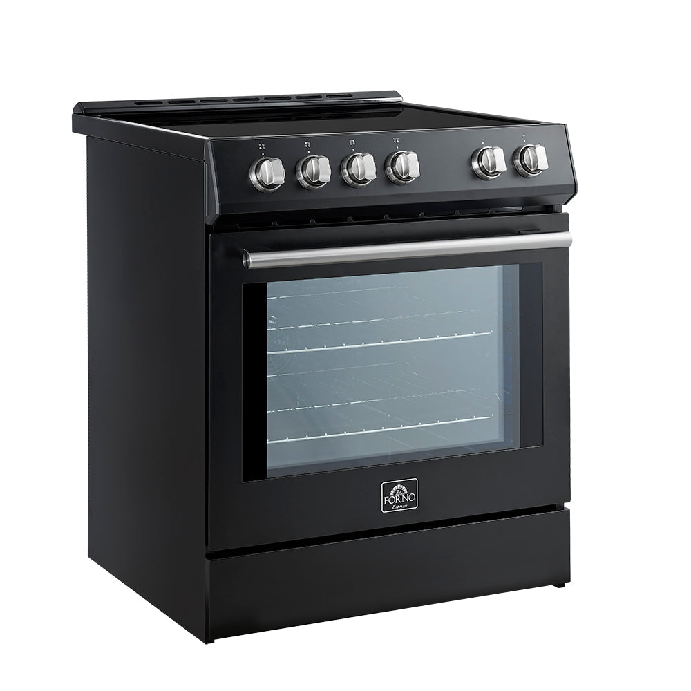 Forno 2-Piece Appliance Package - 30-Inch Slide-In Induction Range and 36-Inch French Door Refrigerator in Black with Stainless Steel Trim (FBDL-014-13CAUS)