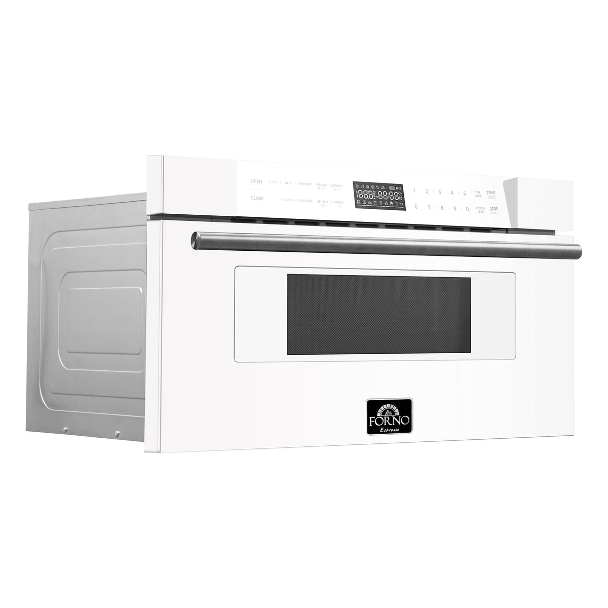 Forno Capoliveri Espresso 30-Inch 1.2 Cu.ft  Microwave Drawer in White with Stainless Steel Trim (FMWDR3000-30WHT)