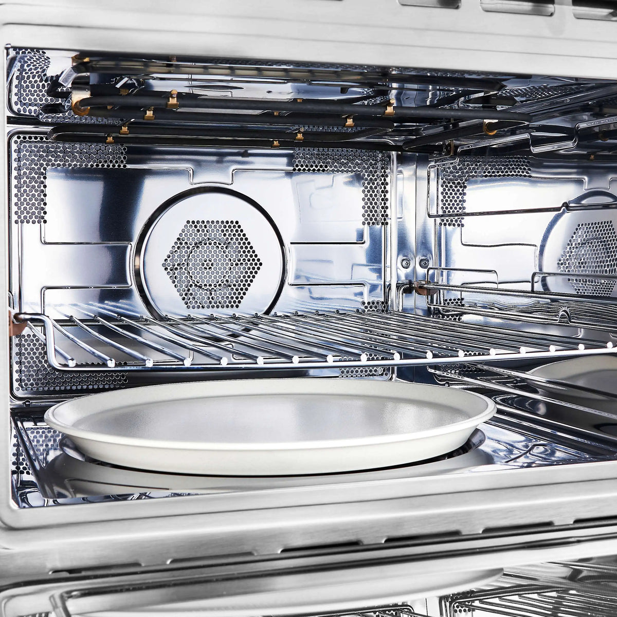 Forno 5-Piece Appliance Package - 30-Inch Gas Range, Under Cabinet Range Hood, Refrigerator with Water Dispenser, Dishwasher, and 24-Inch Microwave Oven in White with Stainless Steel Trim