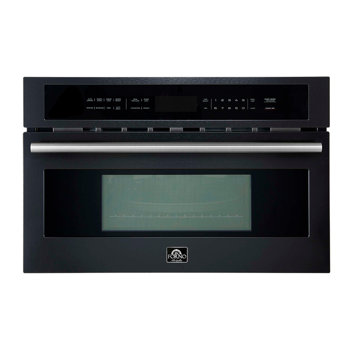 Forno 2-Piece Appliance Package - 30-Inch Vomero Wall Oven & 30-Inch Microwave Oven in Black with Stainless Steel Trim