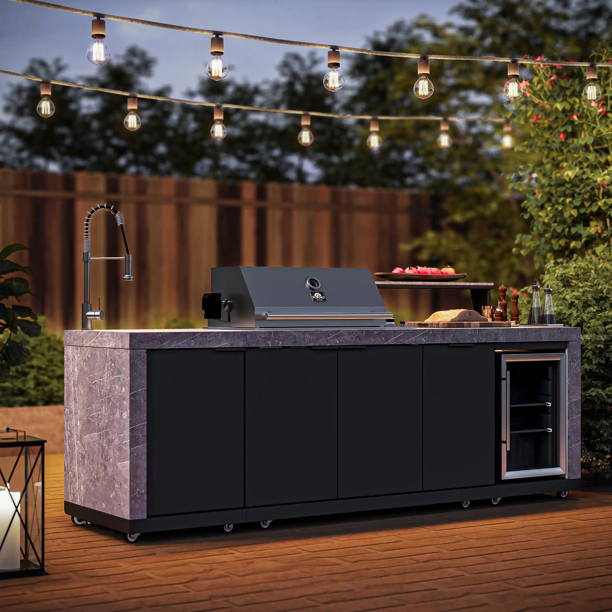 Forno Rimini outdoor kitchen FODKT2544BLK - lifestyle
