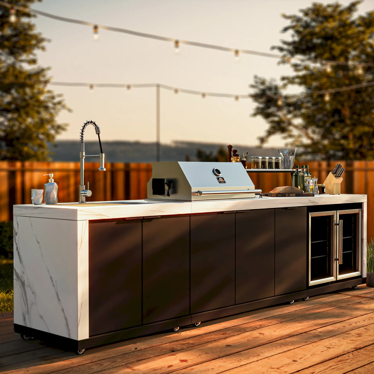 Forno Rimini outdoor kitchen FODKT2575WHT - lifestyle