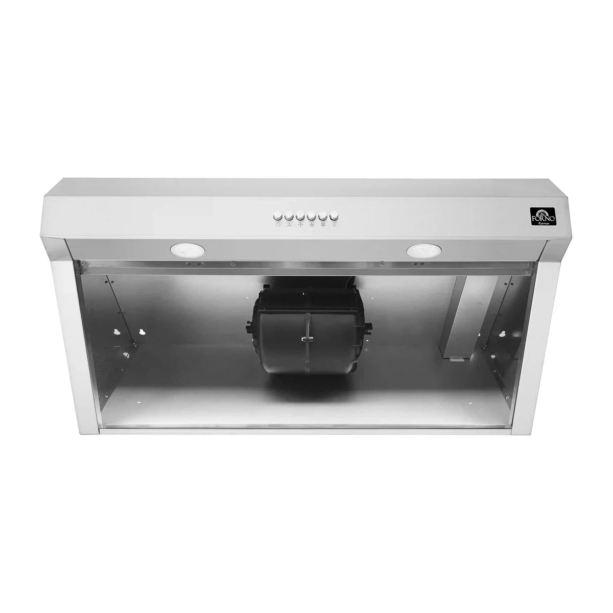 Forno 5-Piece Appliance Package - 30-Inch Electric Range, Under Cabinet Range Hood, Refrigerator, Dishwasher, and 24-Inch Microwave Oven in Stanless Steel