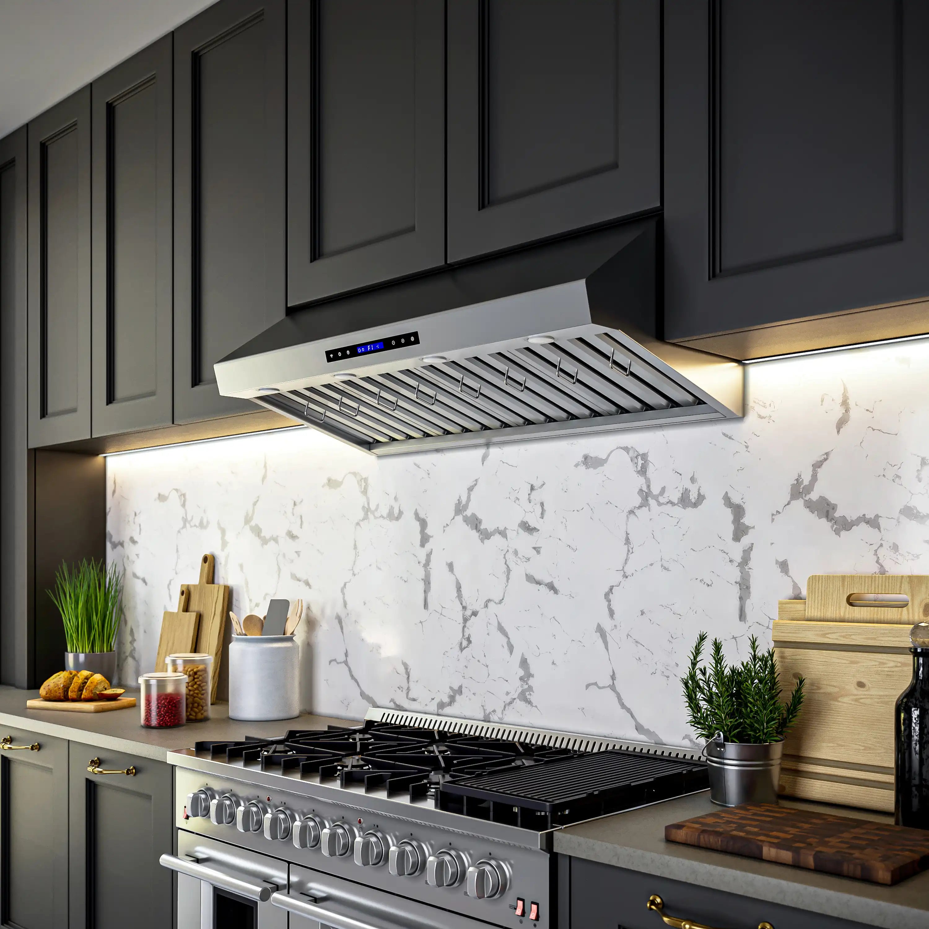 Forno Palazzo 48-Inch 1000 CFM Under Cabinet Range Hood in Stainless Steel (FRHWM5030-48)