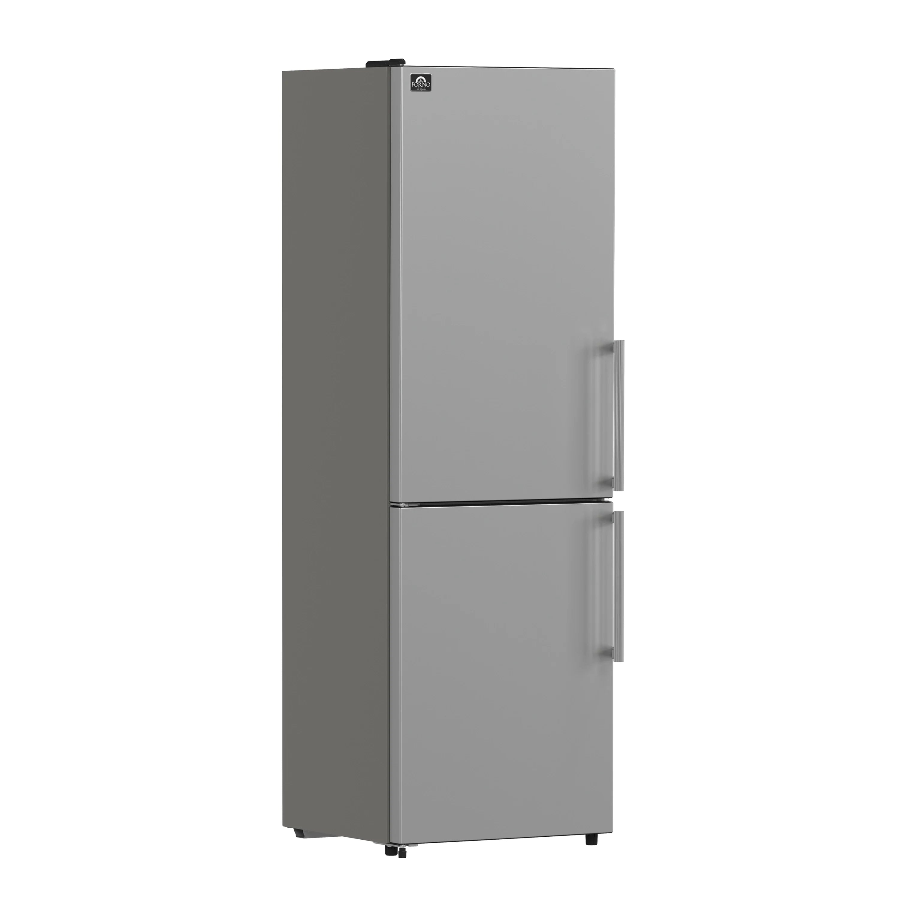Forno Guardia 24-Inch  10.8 cu.ft. Bottom Freezer Left Swing Door Refrigerator in Stainless Steel (FFFFD1778-24LS)