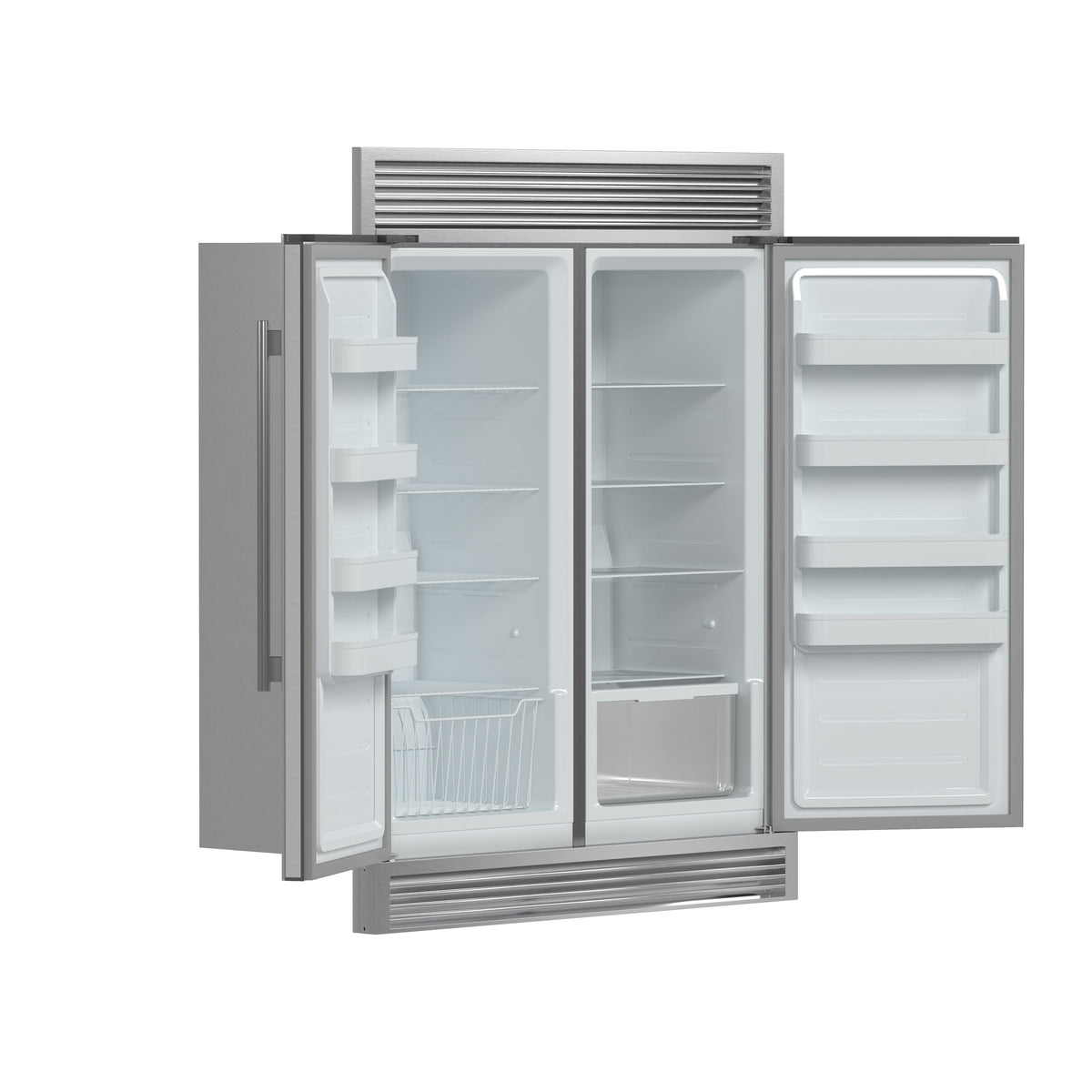Forno Rizzuto 60-inch refrigerator/freezer set FFFFD1933-60S - angle open