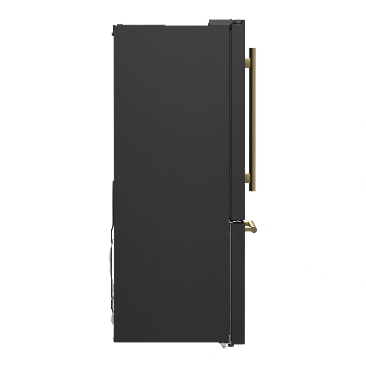 Forno 2-Piece Appliance Package - 30-Inch Electric Range and 30-Inch French Door Refrigerator in Black with Antique Brass Trim (FBDL-003-15US)